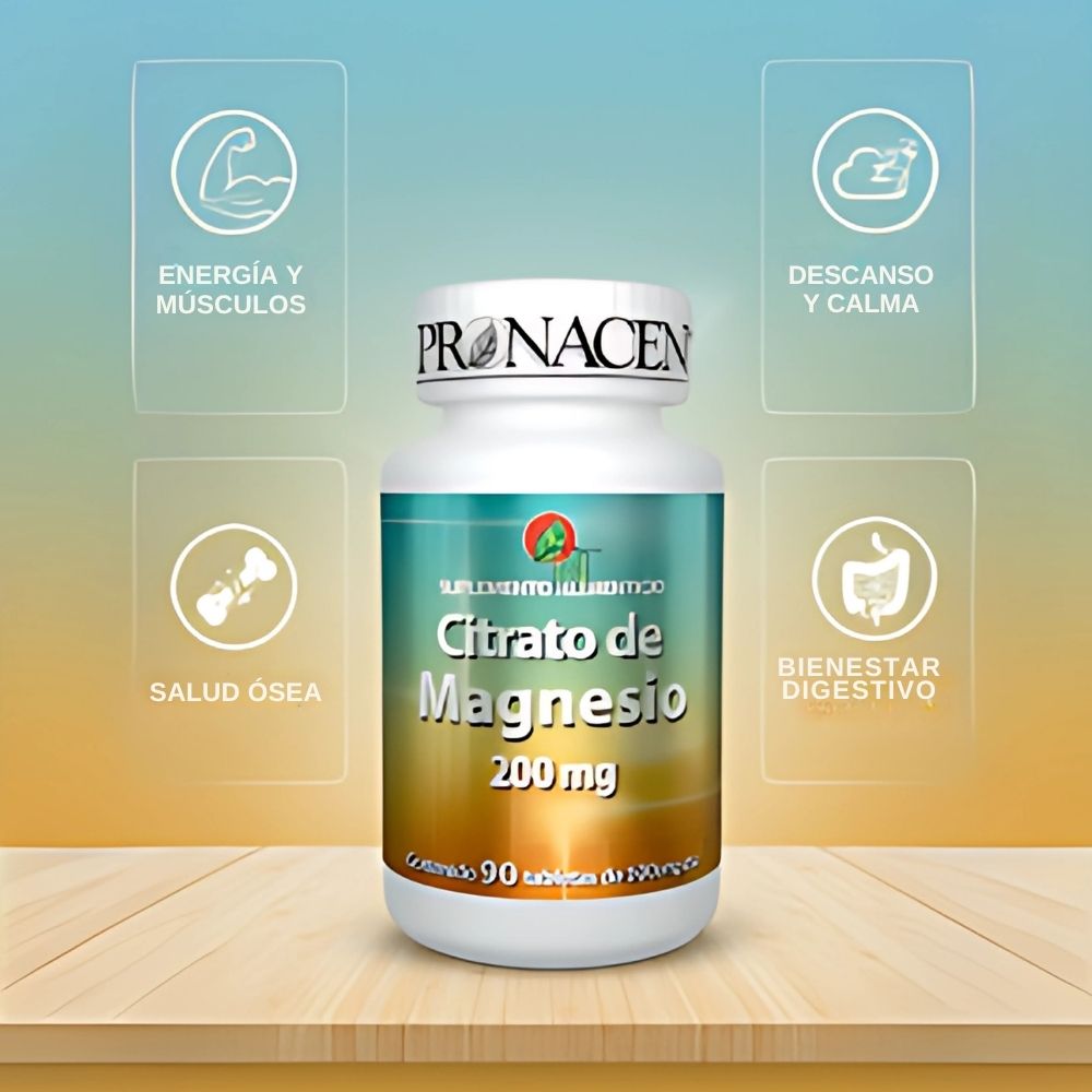 Citrato De Magnesio (90 Tabletas) Pronacen