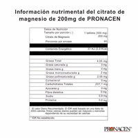 Citrato De Magnesio (90 Tabletas) Pronacen