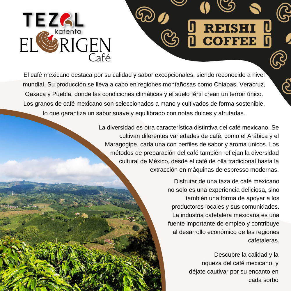 Café Adicionado con 5% de Extracto Ganoderma Tezal Kafenta Reishi Coffee