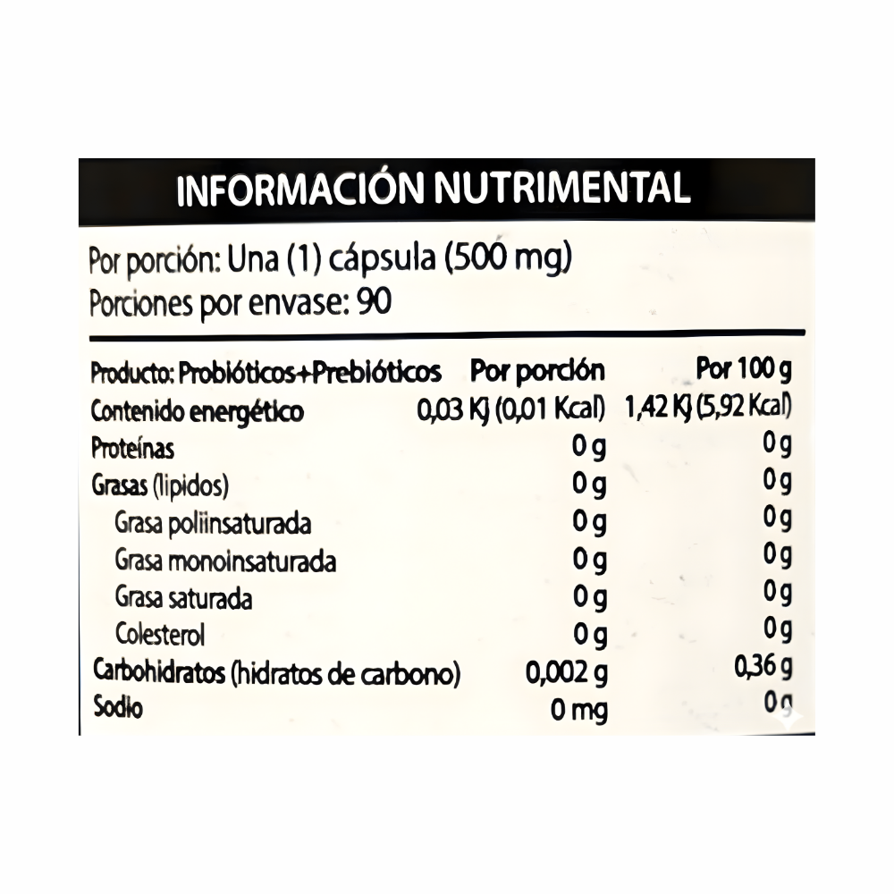 Probioticos Y Prebioticos 20 billones UFC - 90 Capsulas