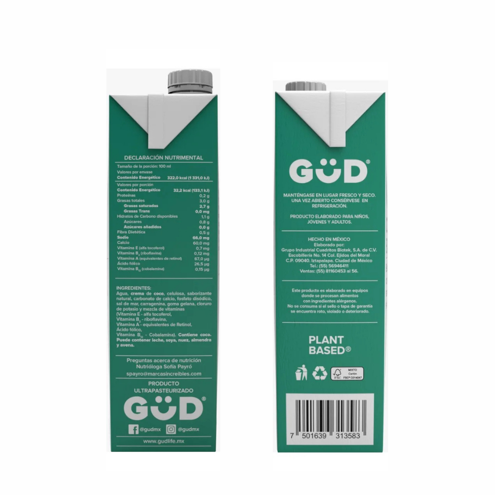 Bebida Coco Barista 1l Gud Plant Based