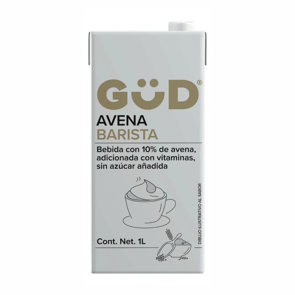 Leche de Avena Barista GUD 1L | Espuma Perfecta y Vegana | Omoyal