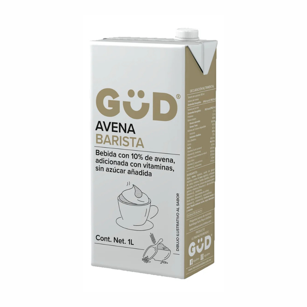 Leche de Avena Barista GUD 1L | Espuma Perfecta y Vegana | Omoyal