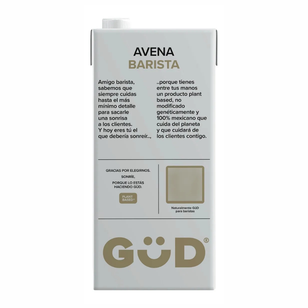 Leche de Avena Barista GUD 1L | Espuma Perfecta y Vegana | Omoyal