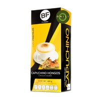 Café Premium Capuchino Hongos Black Fusión 16 sobres de 30 gramos /Con Ganoderma , Shitake y Maitake
