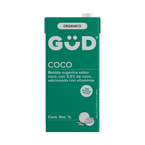 Alimento Líquido de Coco GÜD sin Azucar Organico 1L