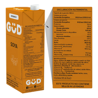 GÜD Leche de Soya sin Azúcar Orgánica de 1 L