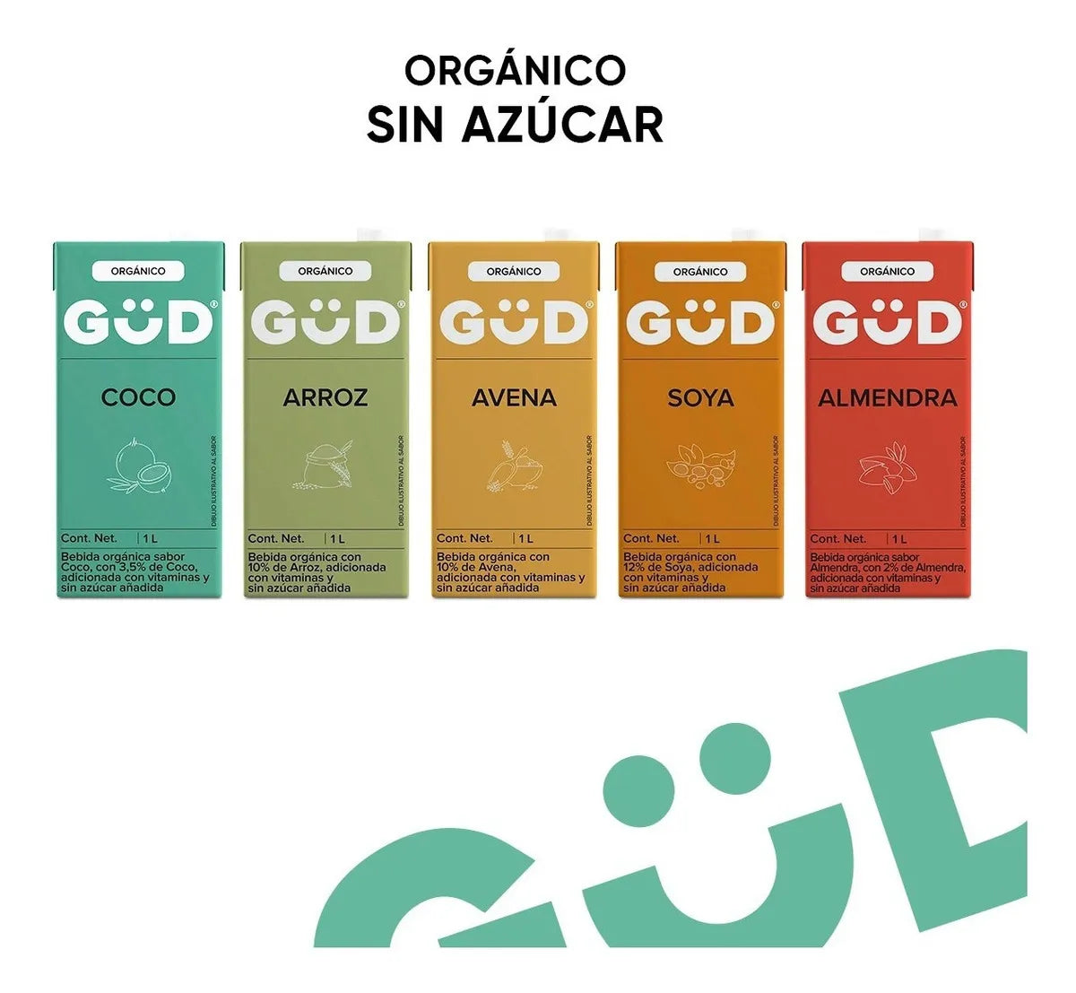 Alimento Líquido de Coco GÜD sin Azucar Organico 1L
