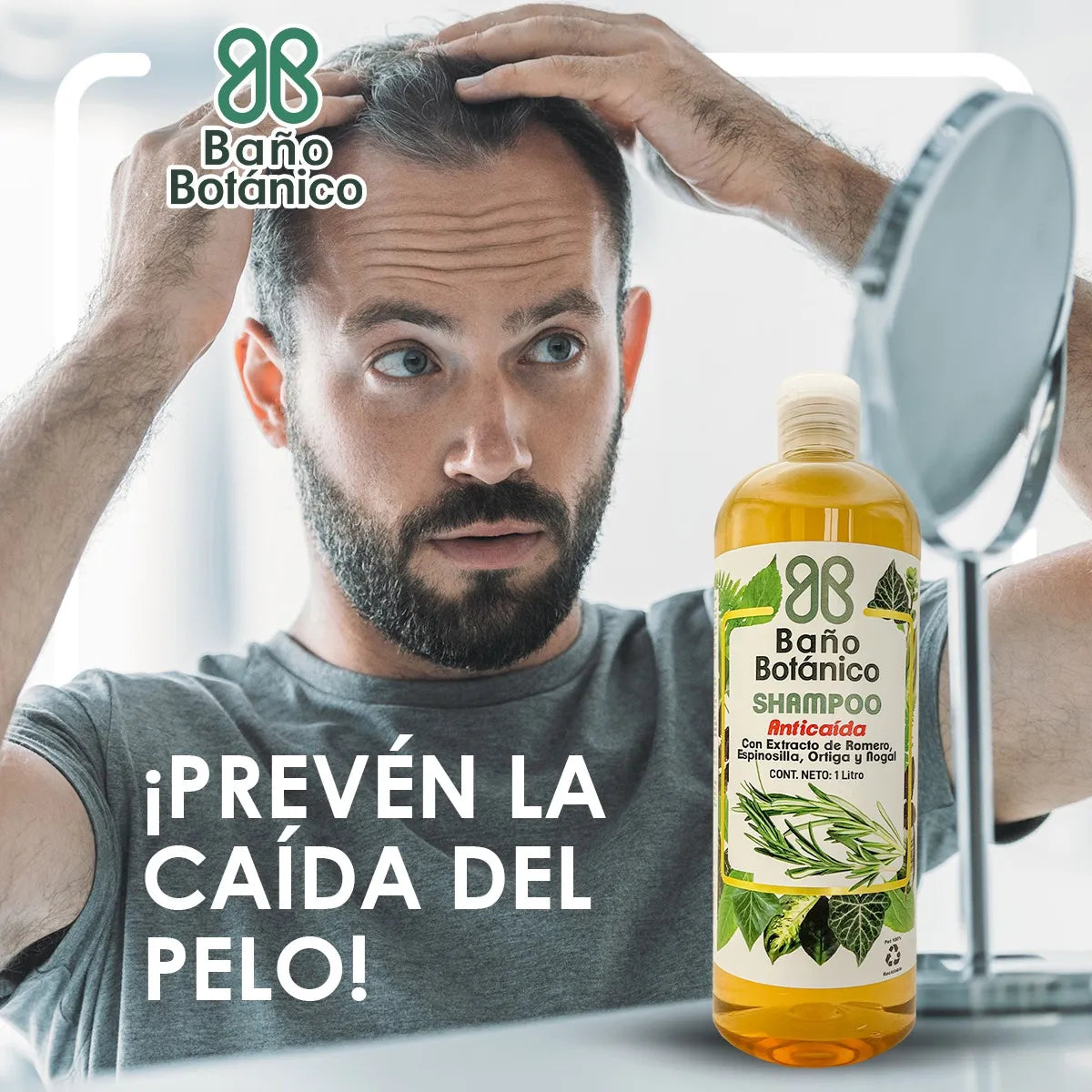 Shampoo Baño Botánico Extracto De Romero (anticaída) 1 Lt