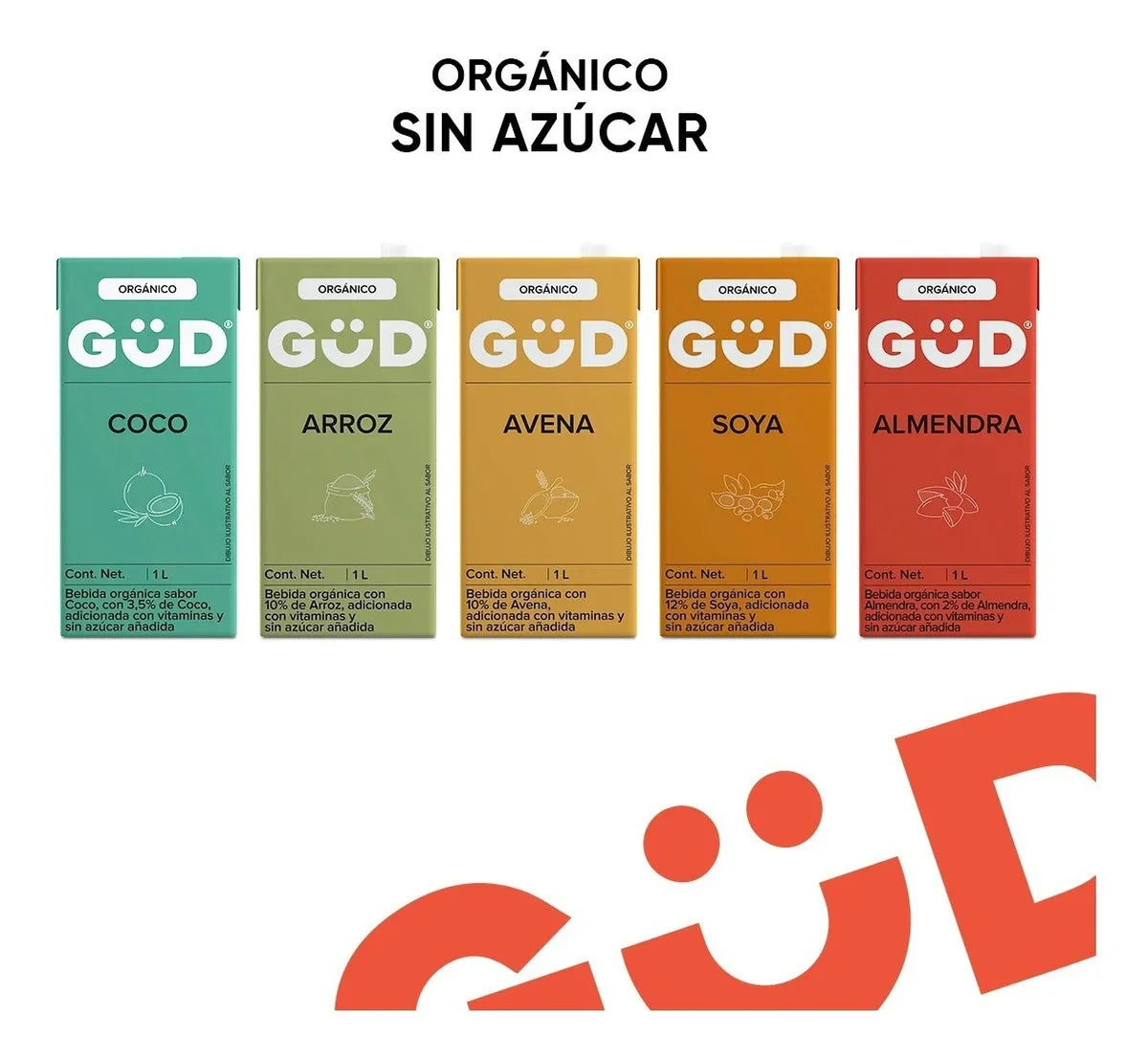Alimento Liquido Güd de Almendra Orgánica sin Azucar 1L