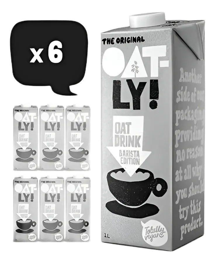 Avena en liquida OATLY! Barista caja 1 kg pack x 6 u