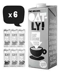 Avena en liquida OATLY! Barista caja 1 kg pack x 6 u