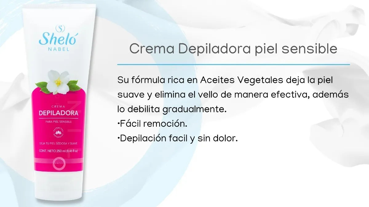 Crema Depilatoria Piel Sensible 250ml Sheló Nabel