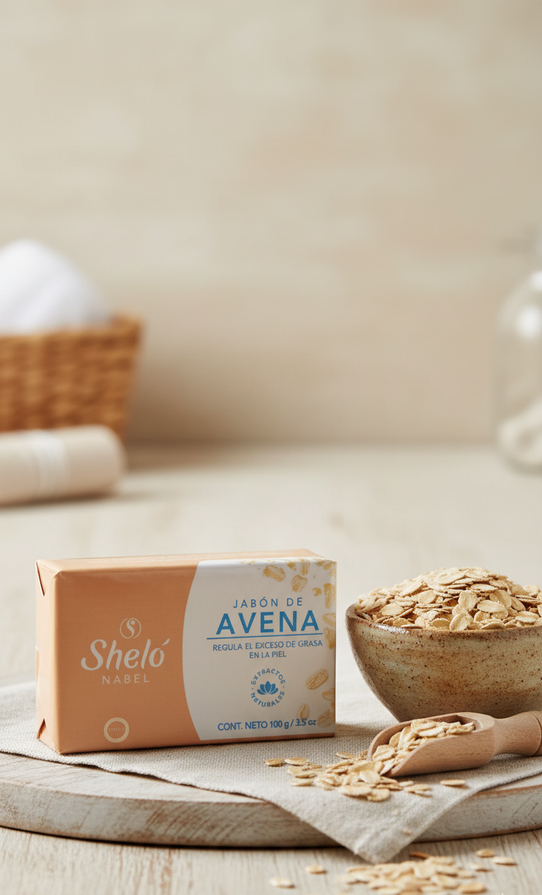 Jabón de Avena Sheló (100g) | Exfoliante Suave para una Piel Renovada