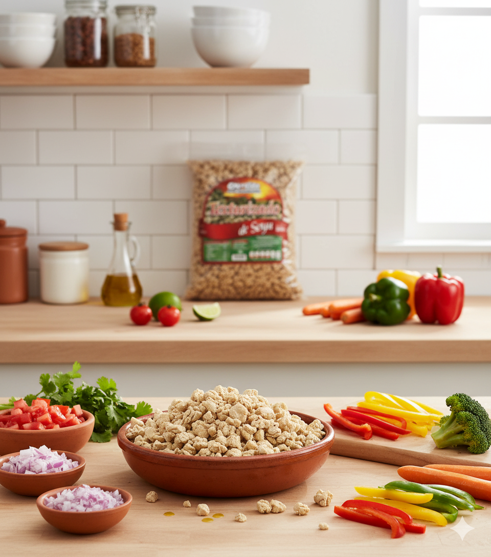 oya Texturizada Sabor Natural GN+ Vida (500g) | Alternativa Vegetal Versátil para tus Recetas