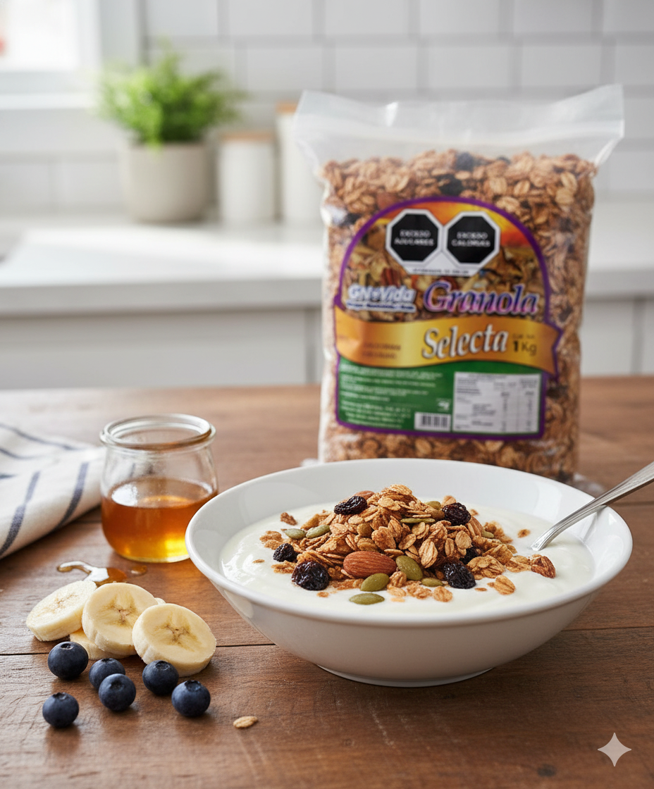 Granola Artesanal GN+ Vida (1 kg) | Ideal para tu Desayuno y Snacks