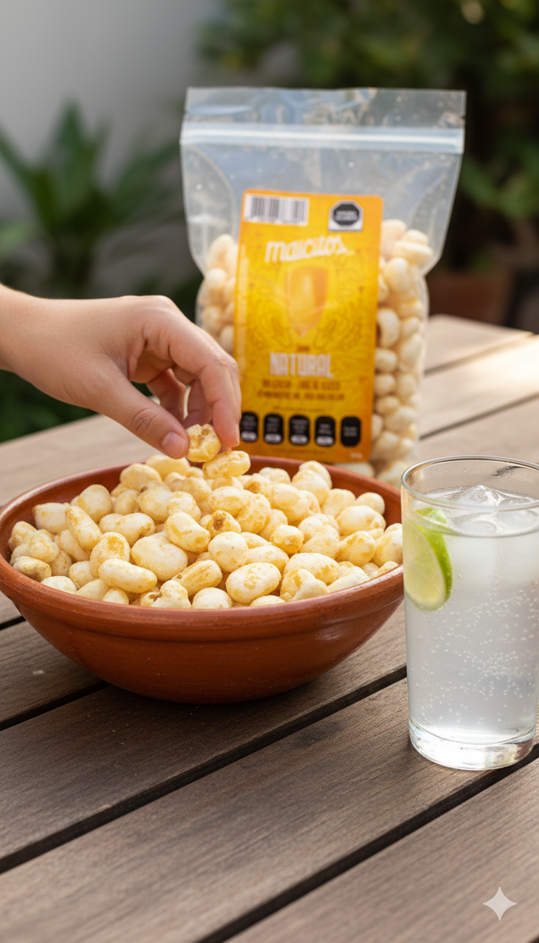 Maicitos Inflados al Vapor Sabor Natural (50g) | Botana Crujiente Sin Azúcar y Libre de Gluten
