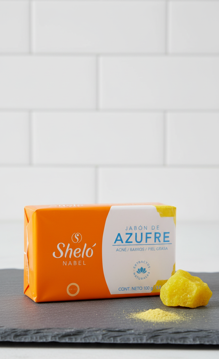 Jabón de Azufre Sheló Nabel (100g) | Limpieza Profunda para Piel con Brillo Excesivo