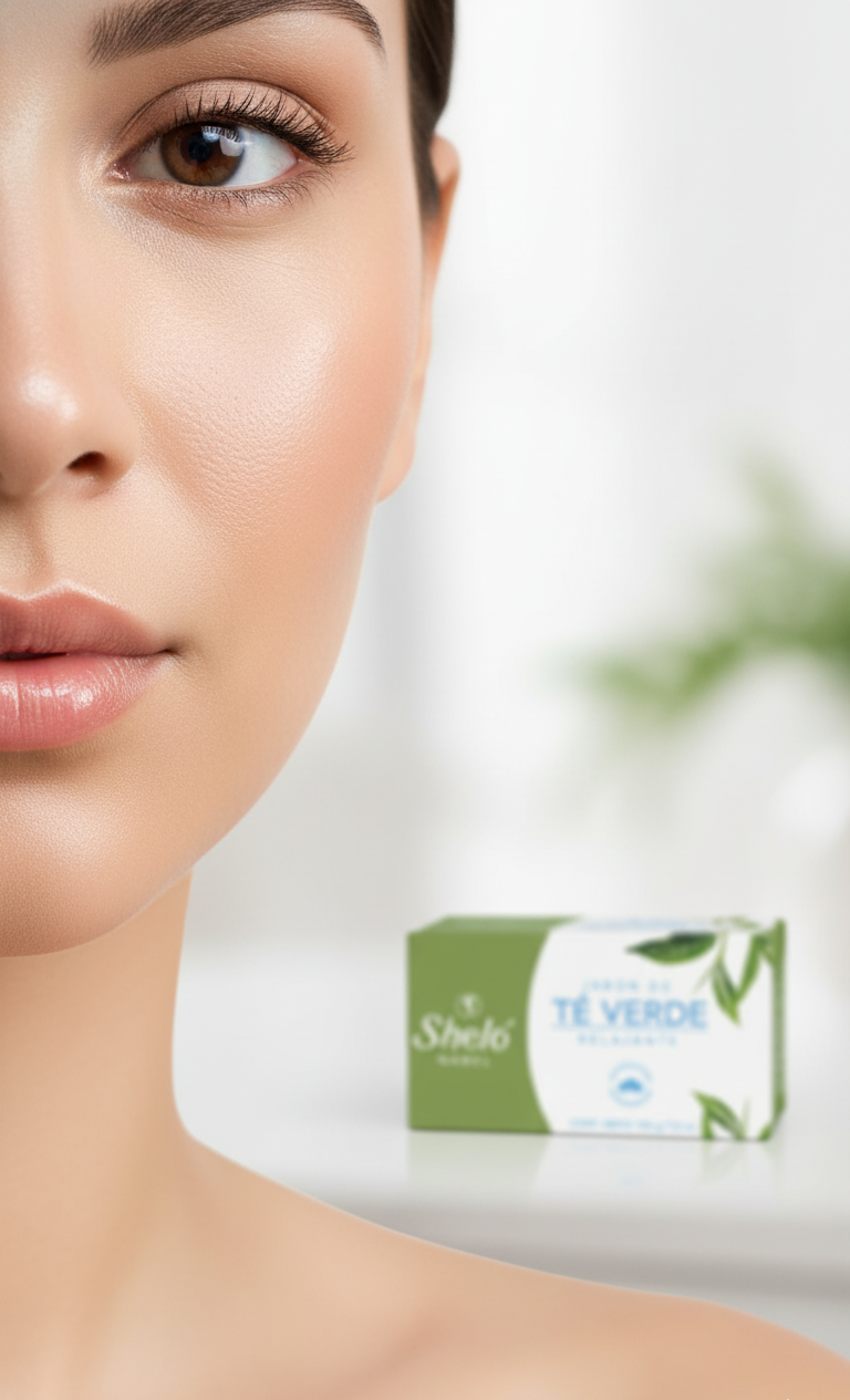 Jabón Té Verde Sheló Nabel (100g) | Limpieza Refrescante y Piel Suave
