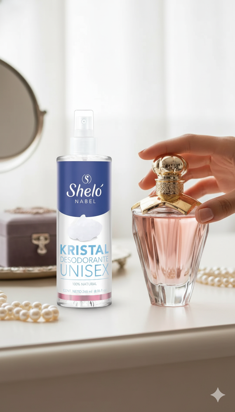 Desodorante Líquido Kristal Sheló Nabel (265ml) | Frescura Diaria Sin Aroma