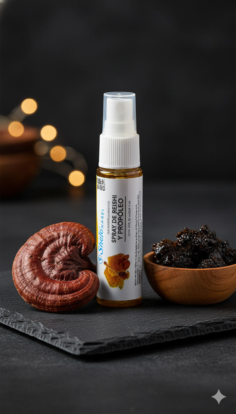 Spray Reishi y Propóleo Sheló Nabel (60ml) | Spray Herbal Refrescante