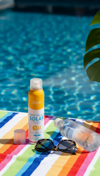 Pantalla Solar Corporal en Aerosol Spf 50+ Sheló Nabel (120ml) | Bruma Ligera de Secado Rápido