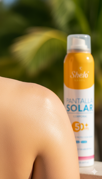 Pantalla Solar Corporal en Aerosol Spf 50+ Sheló Nabel (120ml) | Bruma Ligera de Secado Rápido