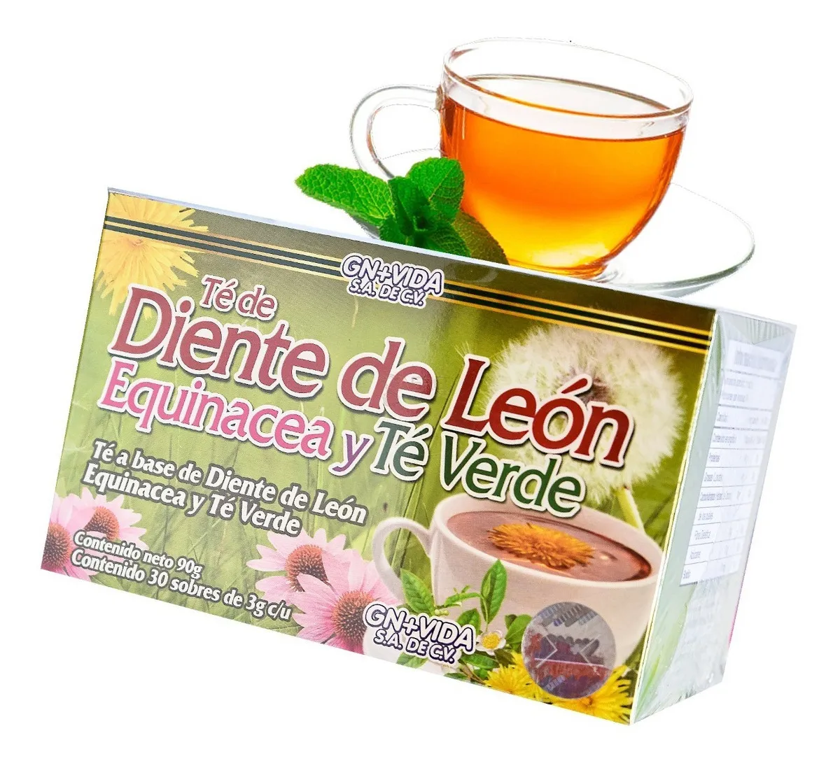Té Diente de León, Equinácea y Té Verde GN+ Vida | Infusión para tu Vitalidad Diaria