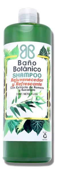 Shampoo Baño Botanico Eucalipto y Romero (1 Lt) | Fórmula Herbal Revitalizante