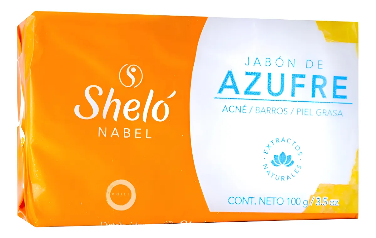 Jabón de Azufre Sheló Nabel (100g) | Limpieza Profunda para Piel con Brillo Excesivo