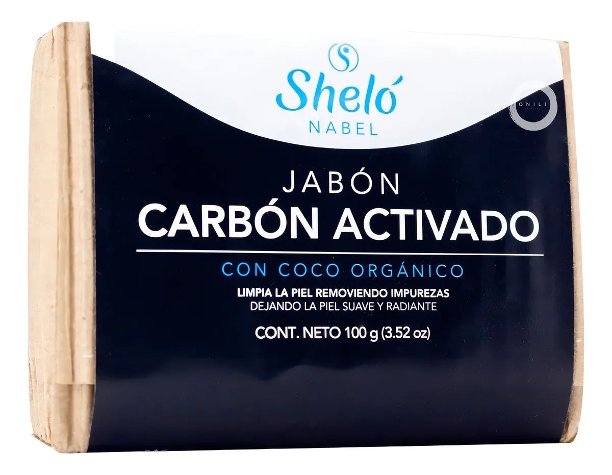 Jabón Carbón Activado Sheló Nabel (100g) | Limpieza Profunda para Piel con Brillo Excesivo