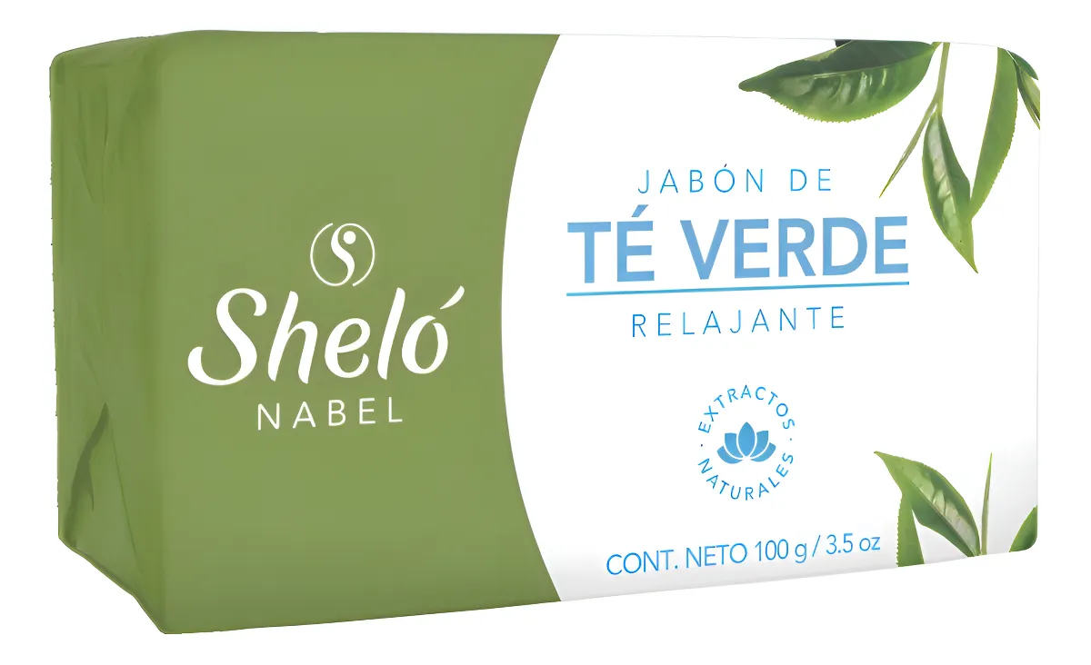 Jabón Té Verde Sheló Nabel (100g) | Limpieza Refrescante y Piel Suave
