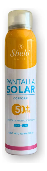 Pantalla Solar Corporal en Aerosol Spf 50+ Sheló Nabel (120ml) | Bruma Ligera de Secado Rápido