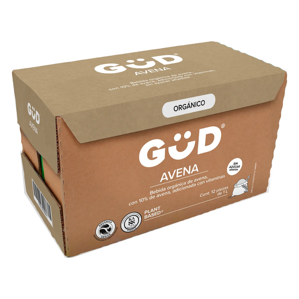 Caja 12L Leche de Avena Orgánica GUD | Sin Azúcar | Omoyal