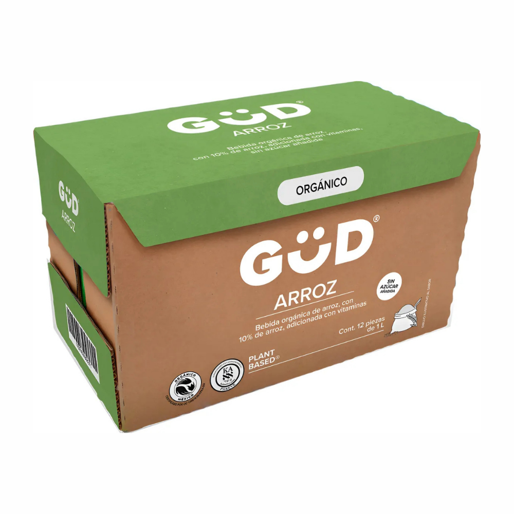 Caja 12L Leche de Arroz Orgánica GUD | Sin Azúcar | Omoyal