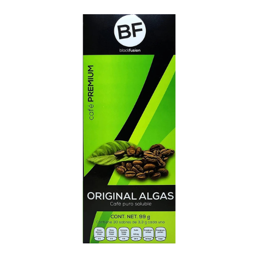 Café Premium Original Algas Black Fusión 30 Sobres De 3.3 Gramos